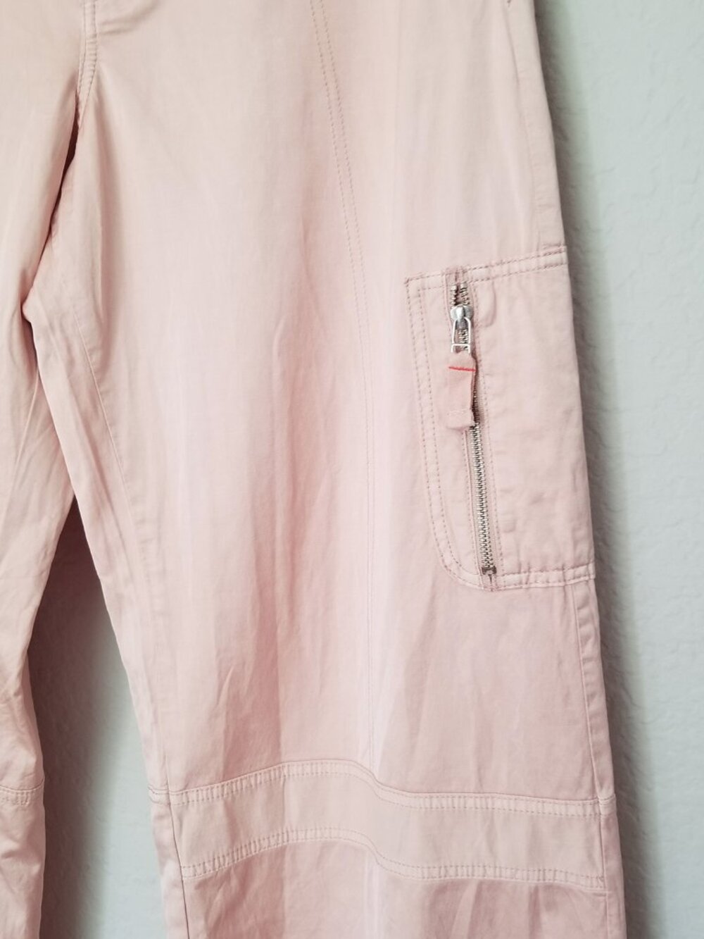 Anthropologie Pilcro Satin Parachute Pants 31 Blush Pink Wide Leg Baggy $179 - Picture 14 of 16